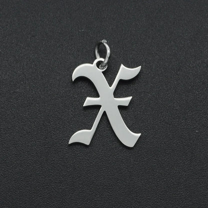 316 Stainless Steel Old English Letter Charms | DIY Alphabet Jewelry Findings for Bracelets and Necklaces