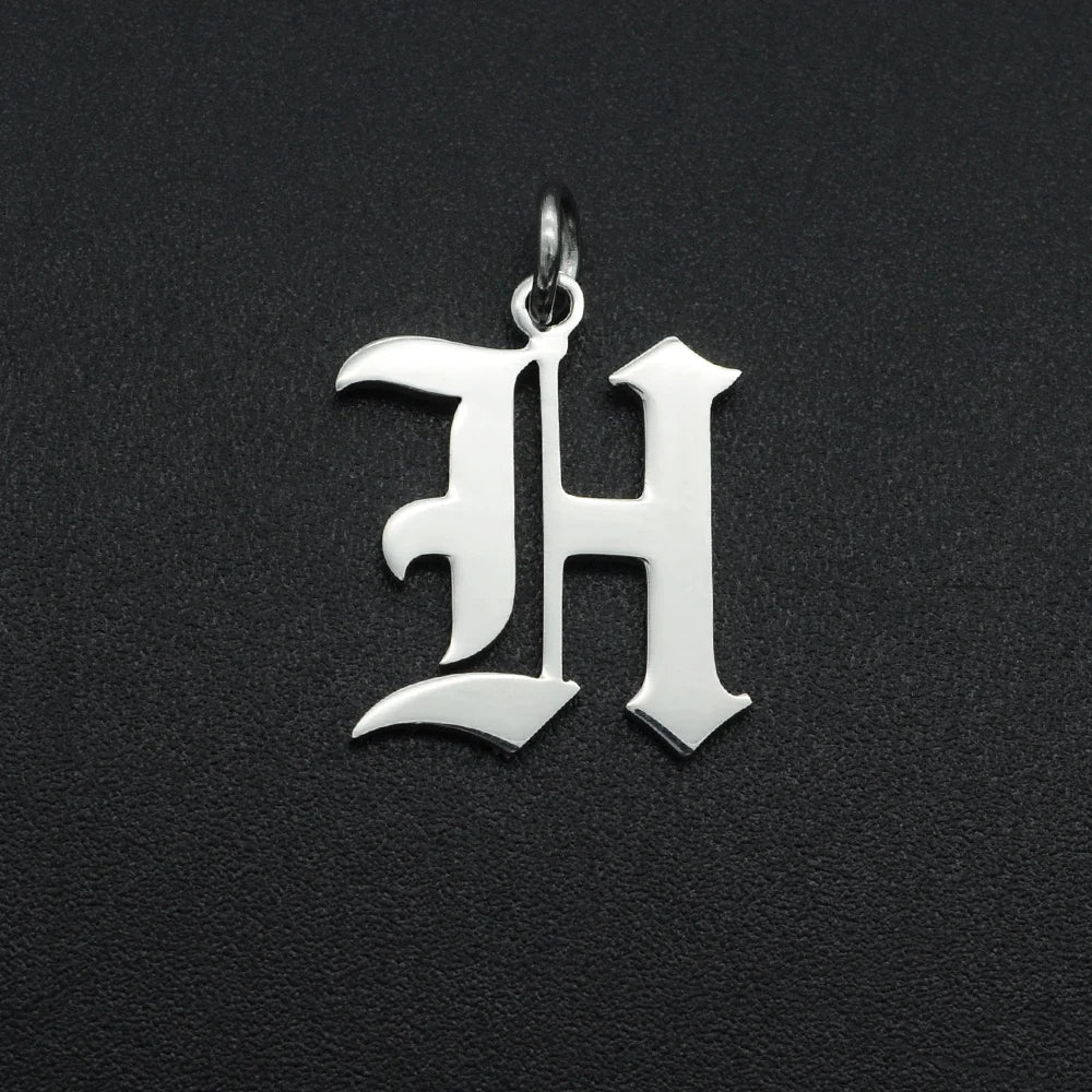 316 Stainless Steel Old English Letter Charms | DIY Alphabet Jewelry Findings for Bracelets and Necklaces