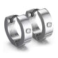 Stainless Steel Hoop Earrings for Women | Cubic Zirconia Huggie Ear Cuff