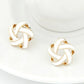 RAVIMOUR Enamel Stud Earrings | Fashion Gold Flower Star Earrings for Women