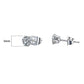 Huitan Minimalist Crystal Cubic Zirconia Stud Earrings | 6 Claws Unisex Fashion Jewelry