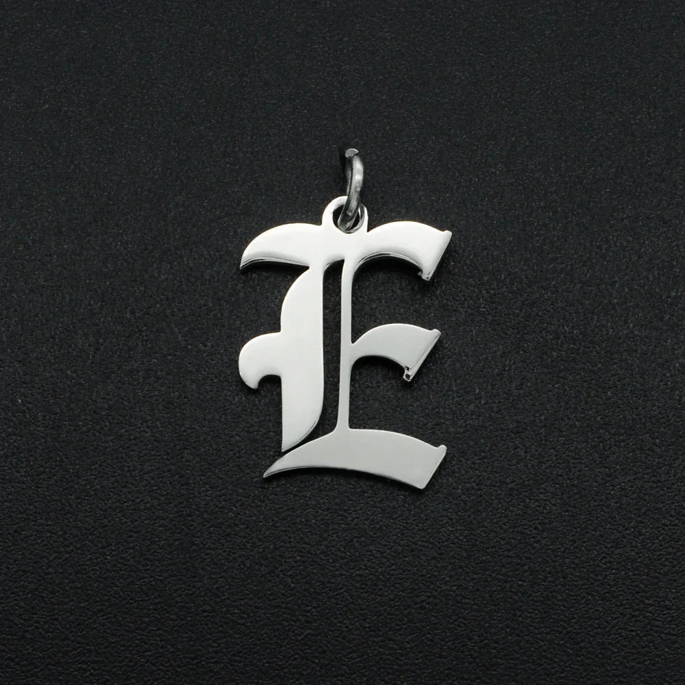 316 Stainless Steel Old English Letter Charms | DIY Alphabet Jewelry Findings for Bracelets and Necklaces