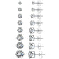 Huitan Minimalist Crystal Cubic Zirconia Stud Earrings | 6 Claws Unisex Fashion Jewelry