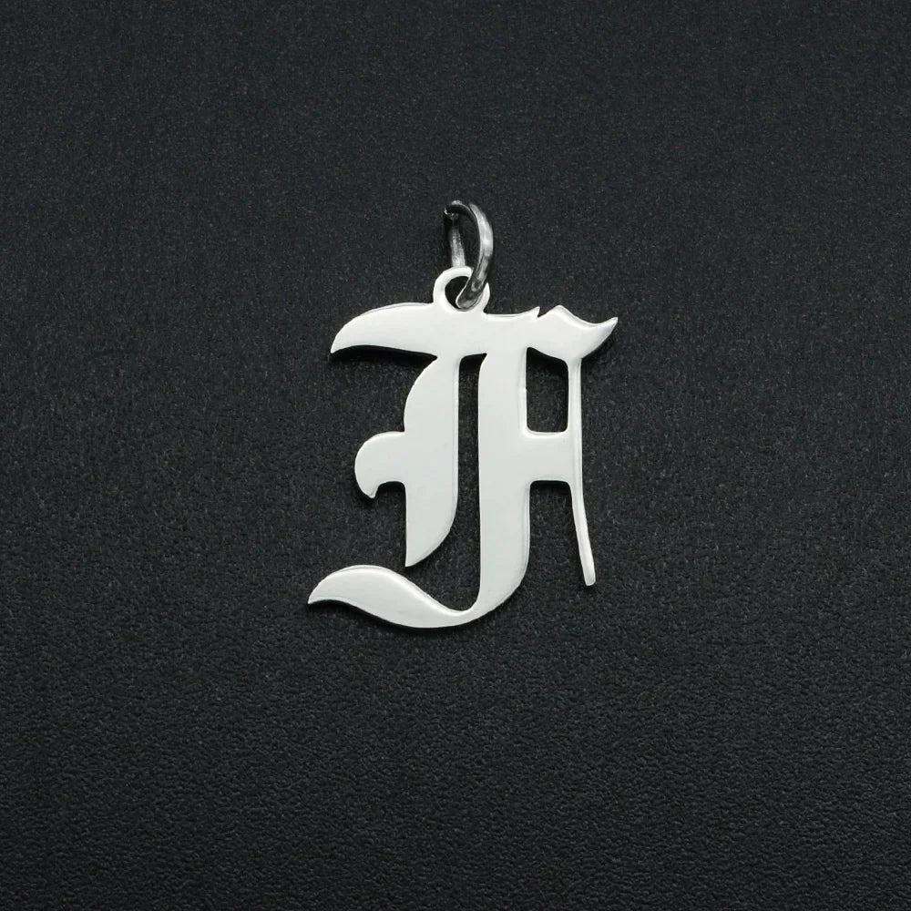 316 Stainless Steel Old English Letter Charms | DIY Alphabet Jewelry Findings for Bracelets and Necklaces
