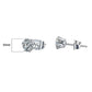 Huitan Minimalist Crystal Cubic Zirconia Stud Earrings | 6 Claws Unisex Fashion Jewelry