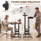Mobile Standing Desk with Power Outlets & Adjustable Height