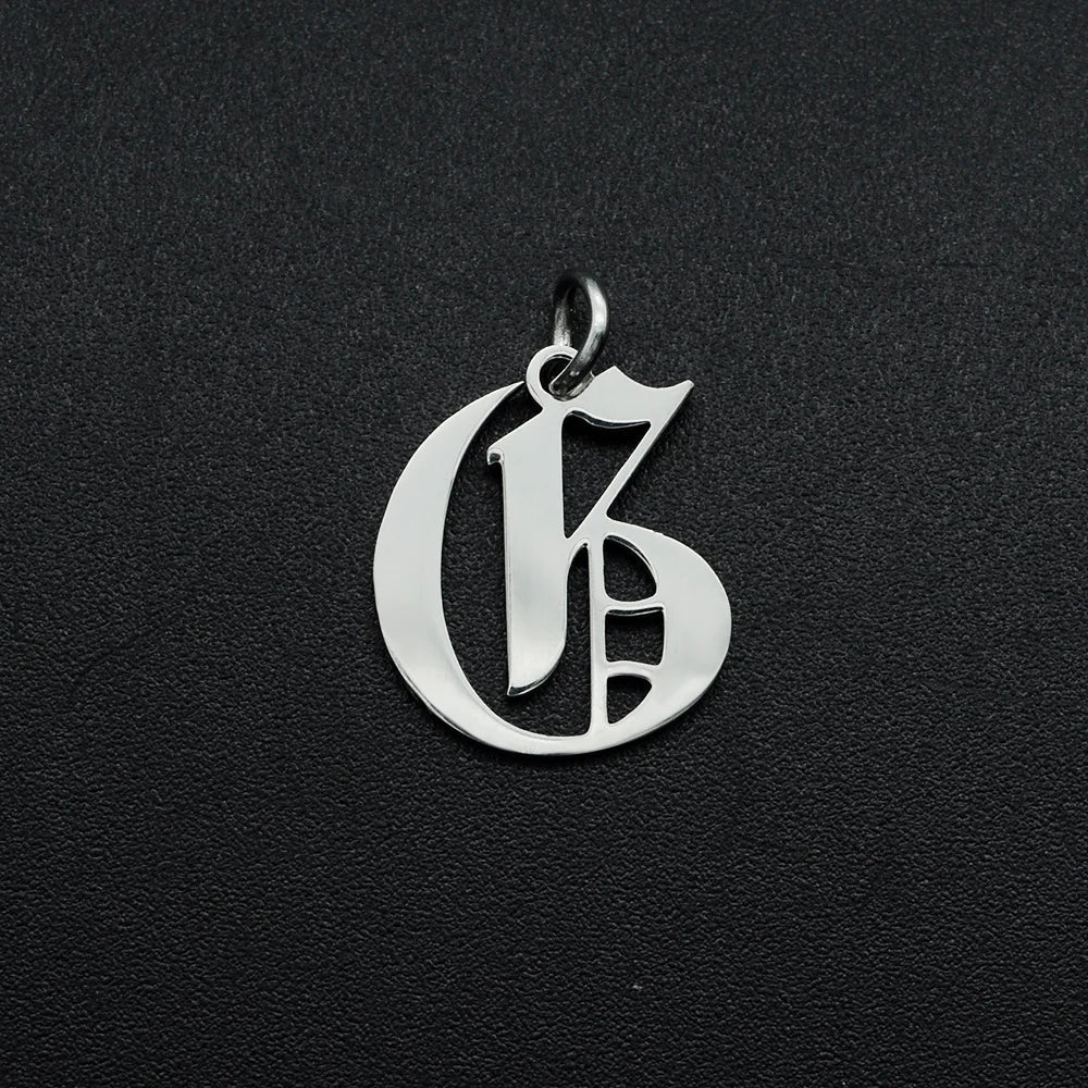 316 Stainless Steel Old English Letter Charms | DIY Alphabet Jewelry Findings for Bracelets and Necklaces