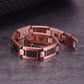 Vinterly Pure Copper Bracelet Men Magnetic 12mm Black Carbon Fiber Arthritis Men Hand Chain Link High Magnet Jewelry Benefits