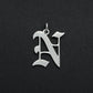 316 Stainless Steel Old English Letter Charms | DIY Alphabet Jewelry Findings for Bracelets and Necklaces