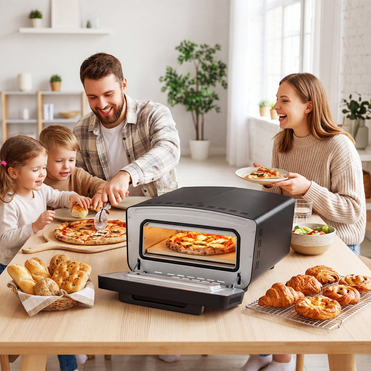 Electric Pizza Oven for 12" Pizzas with 8 Presets