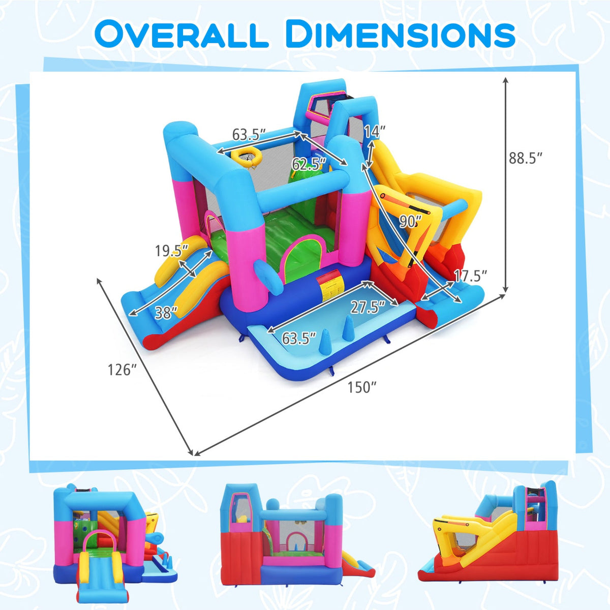Inflatable Bounce House 8-in