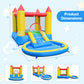Inflatable Bounce House with Water Slide and 370W Blower