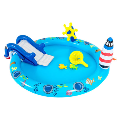 Inflatable Play Center Marine Life Spray Pool with Shark