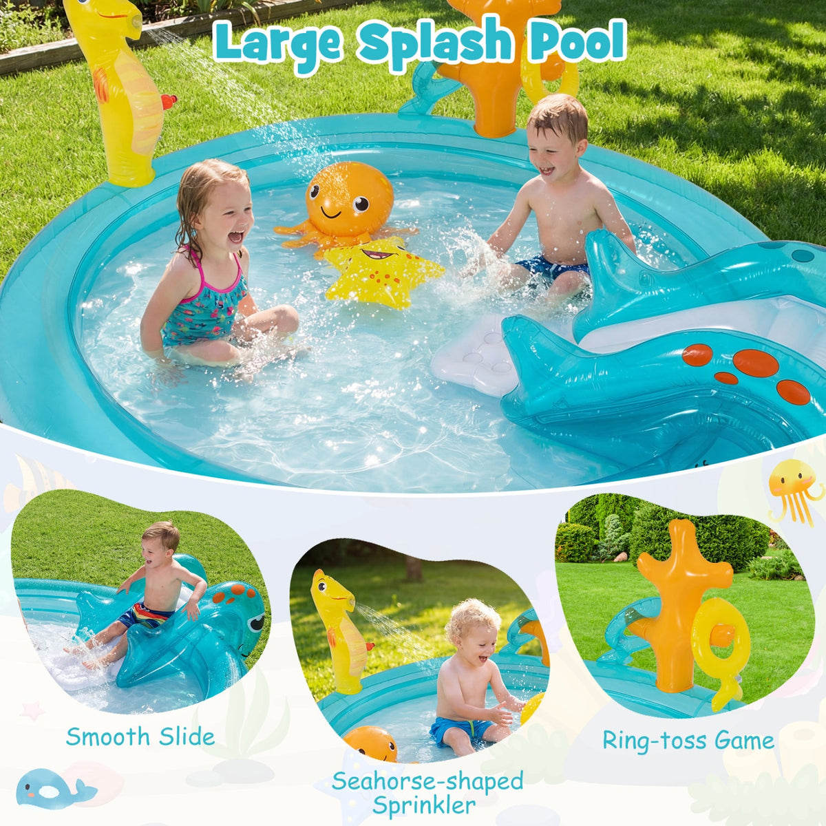 Outdoor Children Summer Water Park for Backyard and Garden