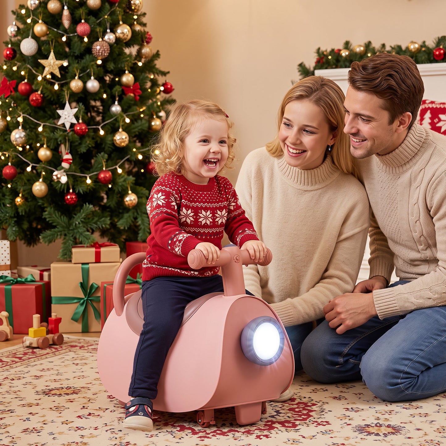 Kids Push Car with Music & Storage for 18-36 Months