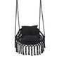 Macrame Swing Chair Hammock Chair with 2 Removable Cushions