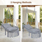 Macrame Swing Chair Hammock Chair with 2 Removable Cushions