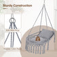 Macrame Swing Chair Hammock Chair with 2 Removable Cushions