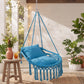 Macrame Swing Chair Hammock Chair with 2 Removable Cushions