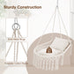 Macrame Swing Chair Hammock Chair with 2 Removable Cushions