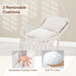 Macrame Swing Chair Hammock Chair with 2 Removable Cushions