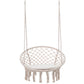 Macrame Swing Chair Hammock Chair with Round Seat Cushion