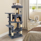 Multi-Level Cat Tower with 2-Door Condo and Padded Top Perch