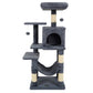 Multi-Level Cat Tower with 2-Door Condo and Padded Top Perch