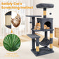 Multi-Level Cat Tower with 2-Door Condo and Padded Top Perch