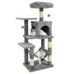 Multi-Level Cat Tower with 2-Door Condo and Padded Top Perch