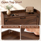 Narrow Shoe Cabinet with Flip Drawers and Adjustable Shelves