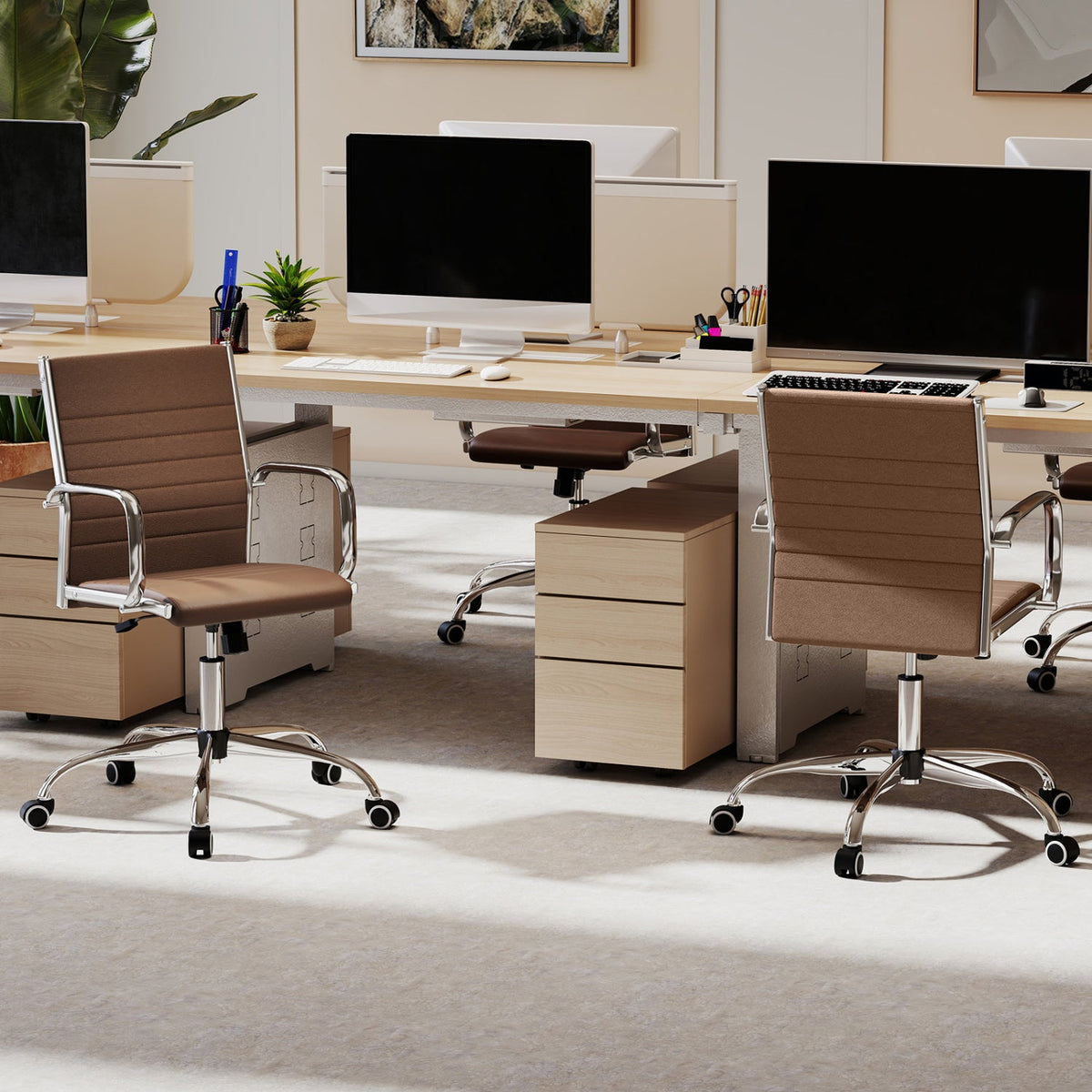 Height Adjustable Office Chair with Rocking Backrest