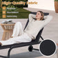 Outdoor Chaise Lounge Chair with Wheels and Metal Frame
