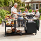 Outdoor Grill Cart with Stainless Steel Tabletop & Cabinet