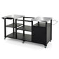 Outdoor Grill Cart with Stainless Steel Tabletop & Cabinet