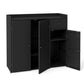 Outdoor Storage Cabinet with 3 Doors and Adjustable Shelves
