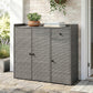 Outdoor Storage Cabinet with 3 Doors and Adjustable Shelves