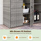 Outdoor Storage Cabinet with 3 Doors and Adjustable Shelves