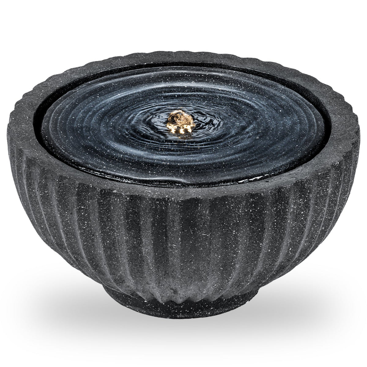 Outdoor Round Sphere Water Fountain with LED Lights and Pump