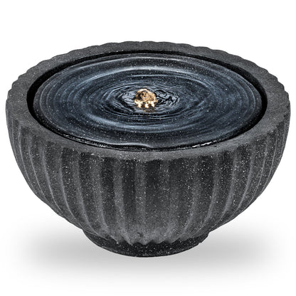 Outdoor Round Sphere Water Fountain with LED Lights and Pump