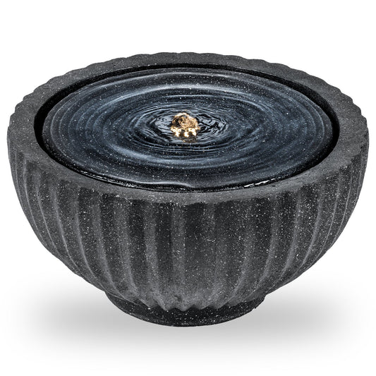 Outdoor Round Sphere Water Fountain with LED Lights and Pump