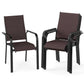 Small Footrest Stools Set of 2 Round Ottoman with Backrest