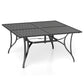 Patio Dining Table for 8 with Umbrella Hole for Porch Lawn