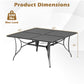 Patio Dining Table for 8 with Umbrella Hole for Porch Lawn