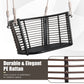 Hanging Rattan Porch Swing Chair with Cushions