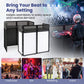 Portable DJ Booth with Adjustable Feet and Detachable Tabletop