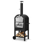 Portable Outdoor Pizza Oven with Stone & Waterproof Cover