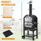 Portable Outdoor Pizza Oven with Stone & Waterproof Cover