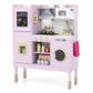 Pretend Play Kitchen Toy Kitchen Playset with Range Hood Ice Maker and Telephone