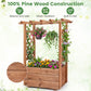 Raised Garden Bed with Lattice Trellises with Hanging Roof Set of 2